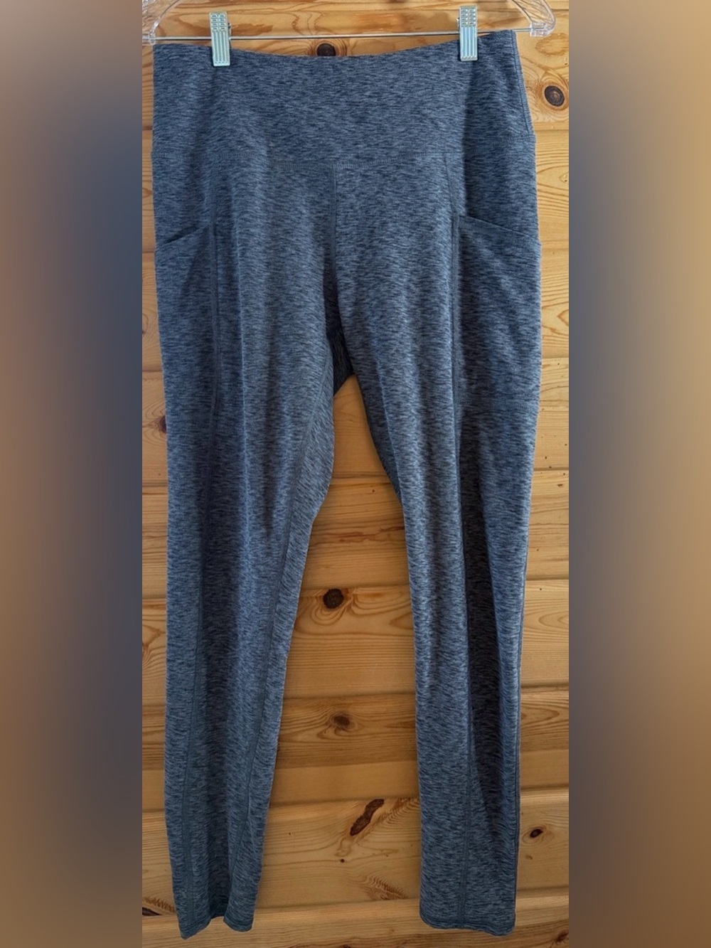 Maurices Heather Gray Leggings Medium with side pockets